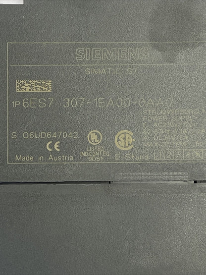 SIEMENS SIMATIC S7 1P 6ES7 307-1EA00-0AA0 POWER SUPPLY MODULE