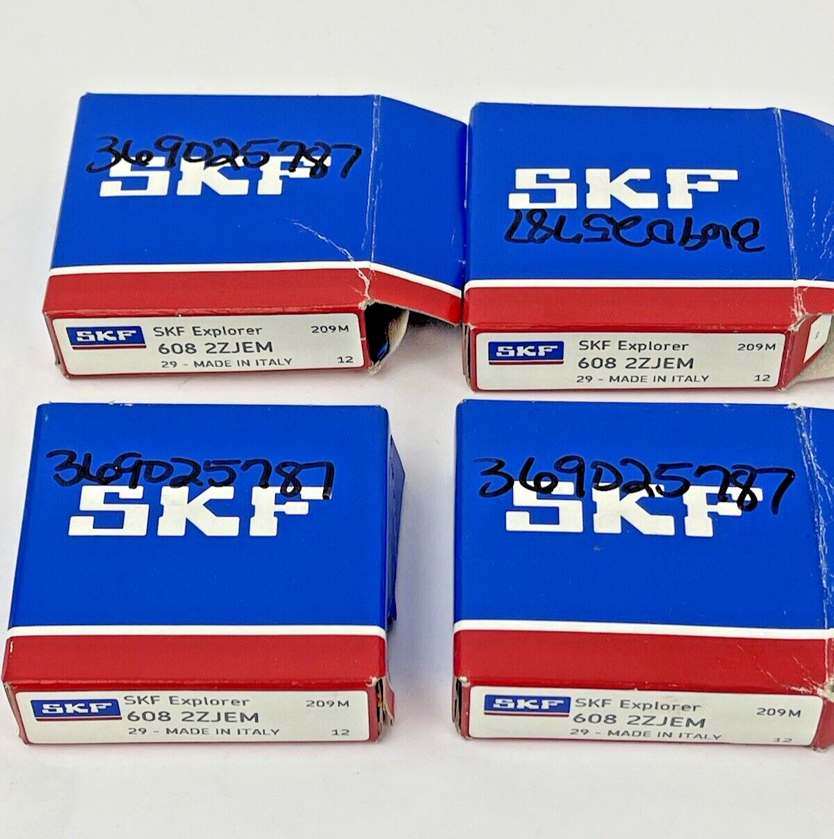 SKF - *LOT OF FOUR* - 608 2ZJEM - EXPLORER BALL BEARING