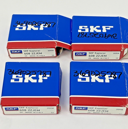 SKF - *LOT OF FOUR* - 608 2ZJEM - EXPLORER BALL BEARING