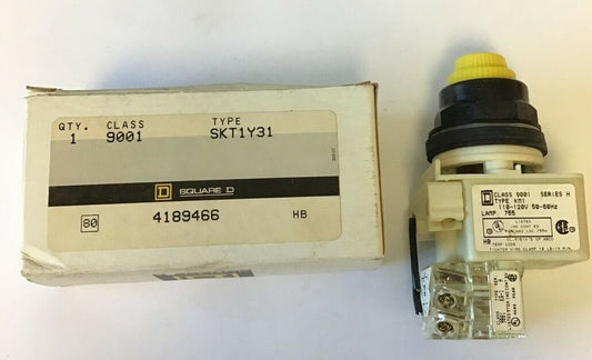 SQUARE D 9001 SKT1Y31 PUSHBUTTON / PILOT LIGHT 120VAC