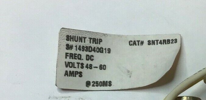 WESTINGHOUSE SHUNT TRIP SNT4RB23 48-60V 1493D40G19