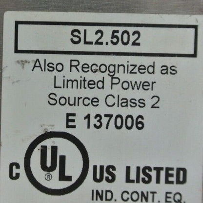 ifm SL2.502 POWER SUPPLY / 24VDC / 2.5A / 115-230VAC, 50-60Hz / IFM DN 2011
