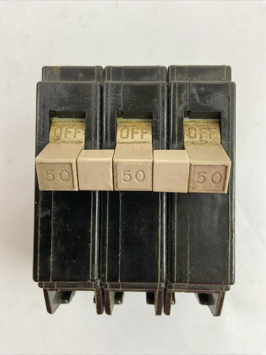 CUTLER HAMMER CH350 CIRCUIT BREAKER 3POLE 50AMP 240VAC
