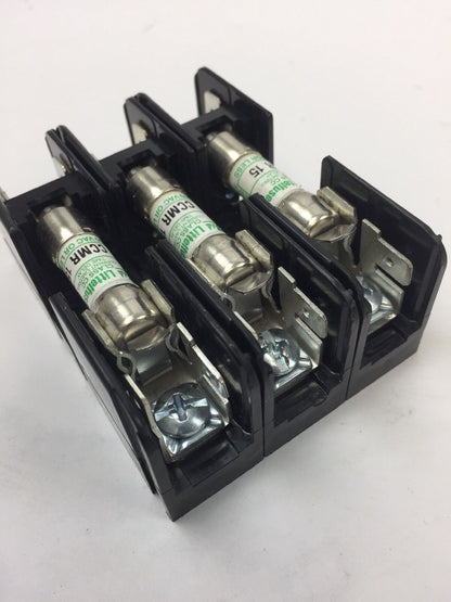 LITTELFUSE L60030C33PQ FUSEHOLDER WITH 3 CCMR 15 AMP FUSES