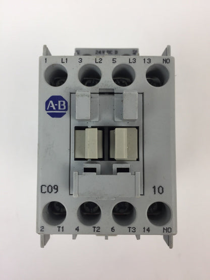 ALLEN BRADLEY 100-C09D*10 CONTACTOR 600VAC 25A COIL 24VDC