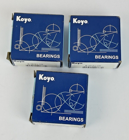 KOYO - B-1612 - *LOT OF 3* - NEEDLE ROLLER BEARING - B-1612;L125