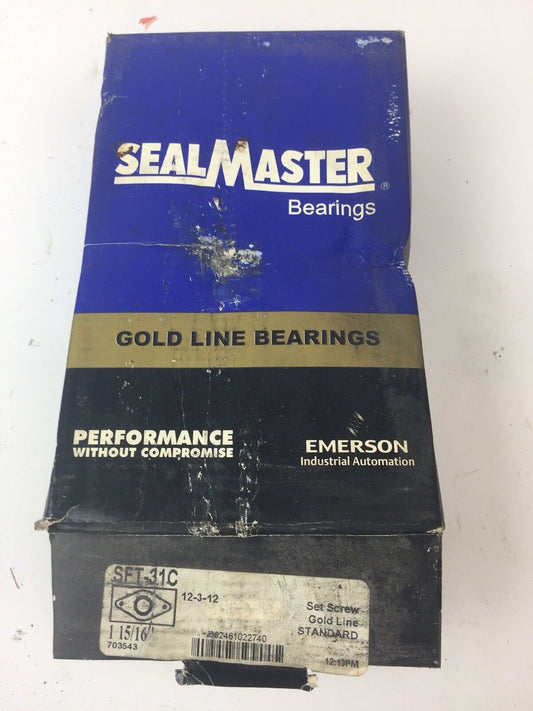 SEALMASTER SFT-31C FLANGE MOUNT BALL BEARING 1 15/16"