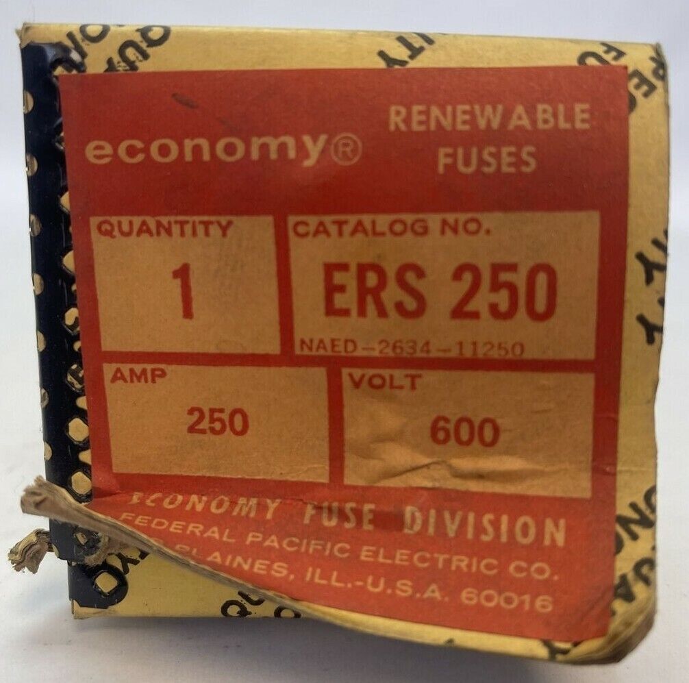 ECONOMY ERS 250 RENEWABLE FUSE 250AMP 600V