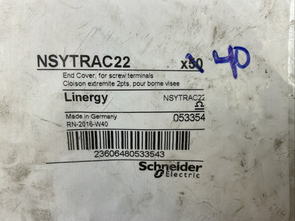 SCHNEIDER NSYTRAC22 END COVER FOR SCREW TERMINALS (BAG OF 40)