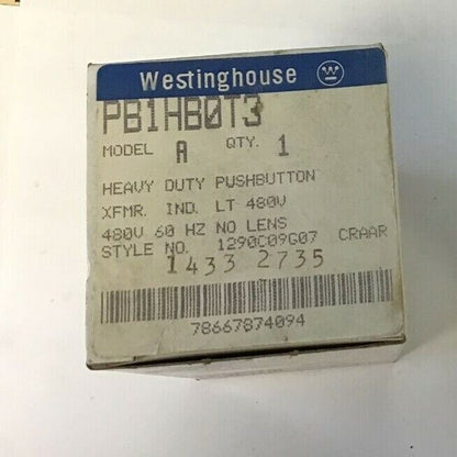 WESTINGHOUSE PB1HB0T3 PUSHBUTTON HEAVY DUTY 480V 60HZ MODEL A