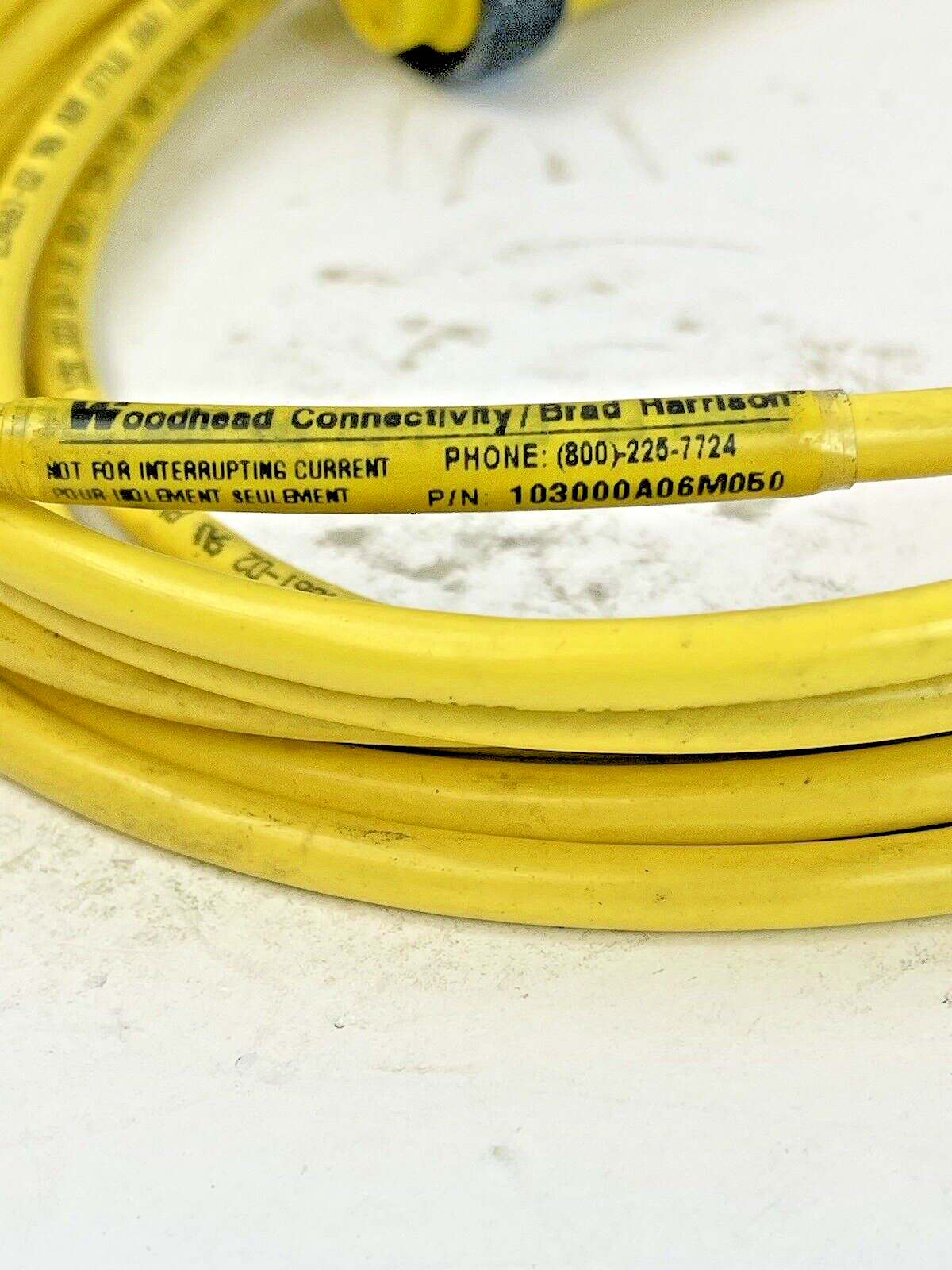 WOODHEAD / BRAD  - 1300060345 - 5M 18/3 AWG PVC CORDSET - REPLACES P/N 40903-E