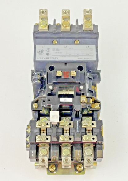ALLEN BRADLEY -509-DOD SER. A- MOTOR STARTER - 90 AMP, 3-5 POLE, NEMA SIZE 3