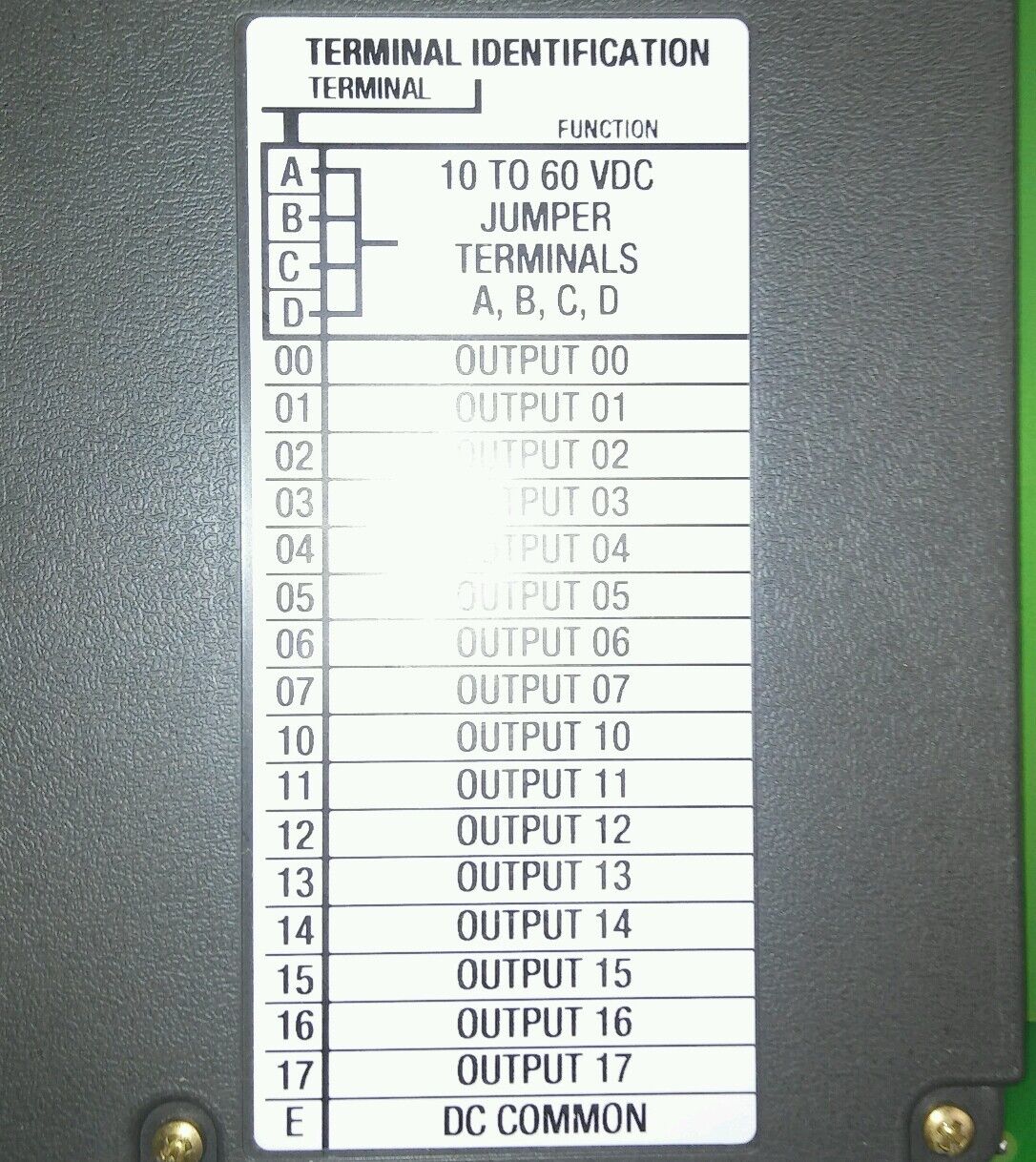 ALLEN-BRADLEY 1771-OBD/C REV E01 DC OUTPUT MODULE 10-60 VDC