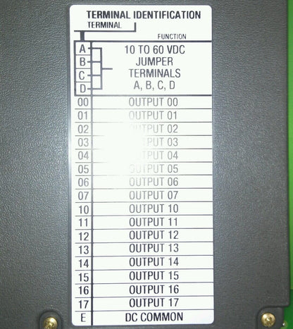 ALLEN-BRADLEY 1771-OBD/C REV E01 DC OUTPUT MODULE 10-60 VDC