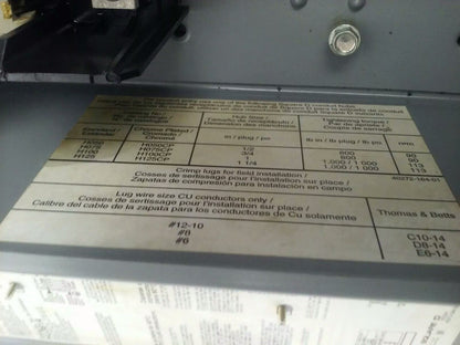 SQUARE D HU361A SER.F06 DISCONNECT SWITCH 3P, 30A, 600V, TYPE 12 DUSTTIGHT