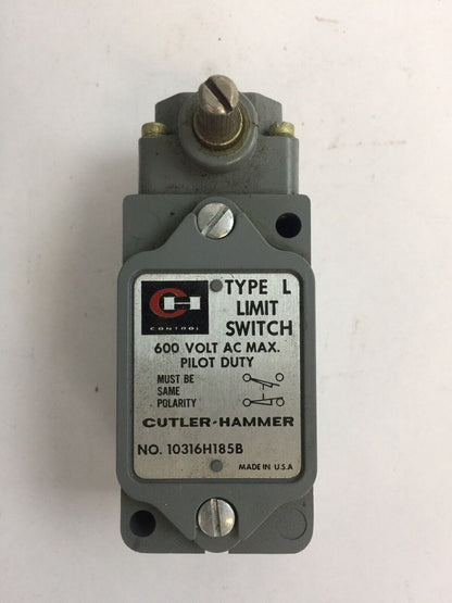 CUTLER HAMMER 10316H185B TYPE L LIMIT SWITCH 600VAC