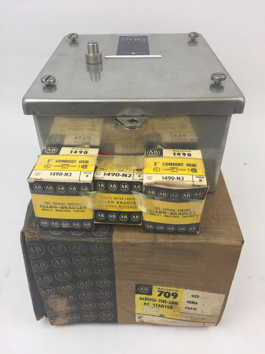 ALLEN BRADLEY 709-XCT ACROSS THE LINE AC STARTER SIZE 1P NEMA 4 120/240 V 60 HZ