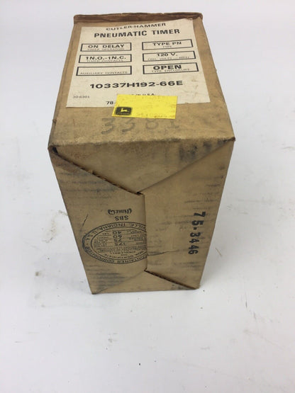 CUTLER HAMMER 10337H192-66E PNEUMATIC TIMER COIL 120V 60HZ TYPE PN