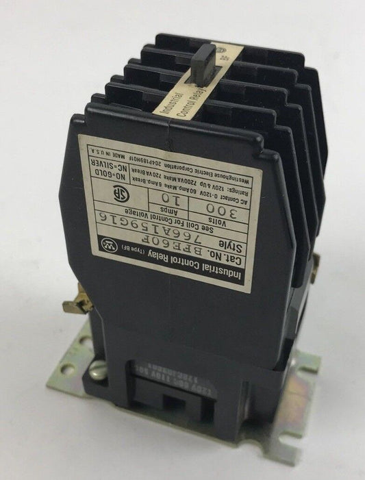 Westinghouse BFE60F INDUSTRIAL CONTROL RELAY - 300V, 10A - 110/120V Coil (NEW)