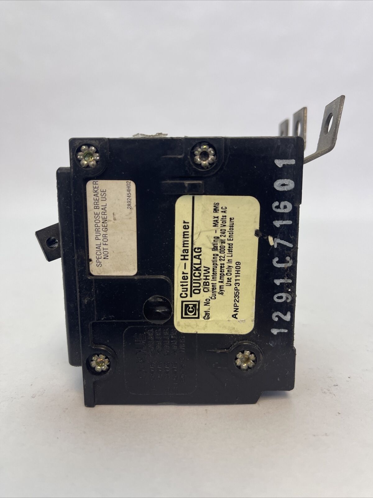 CUTLER HAMMER / WESTINGHOUSE QBHW3015H CIRCUIT BREAKER 15AMP 3POLE 240VAC