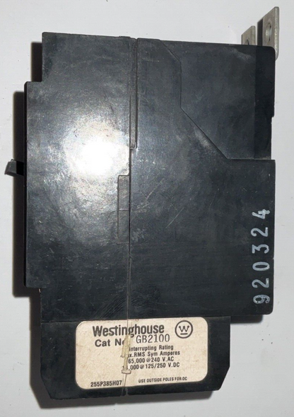 WESTINGHOUSE GB2100 CIRCUIT BREAKER 240VAC 125/250VDC 100A 2POLE
