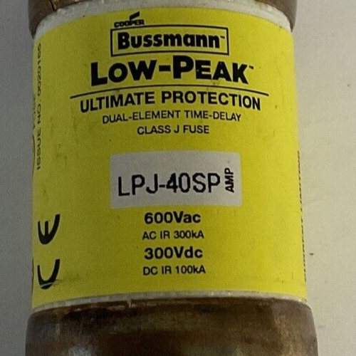 BUSSMANN LPJ-40SP FUSE 600VAC 300VDC CLASS J