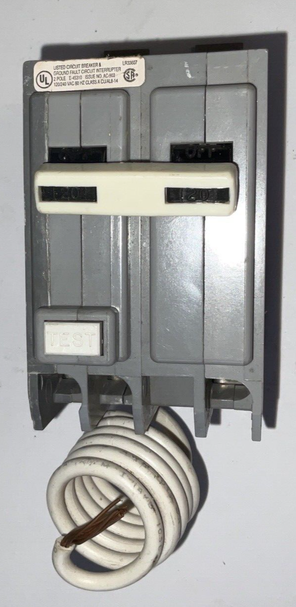 CUTLER HAMMER QBHGF2020 CIRCUIT BREAKER 120/240VAC 2POLE