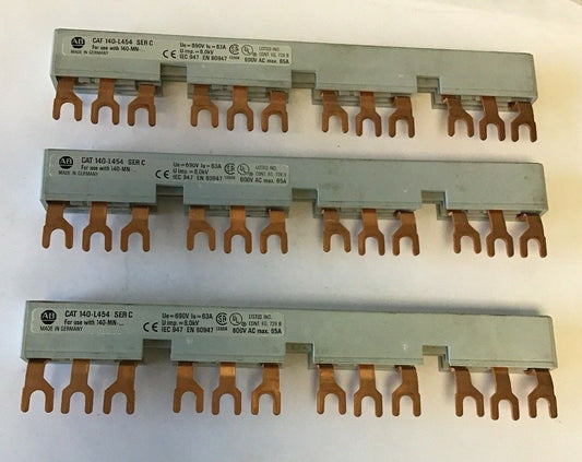 ALLEN BRADLEY 140-L454 SER.C COMMONING LINKS 65AMP 600VAC***LOTOF3***