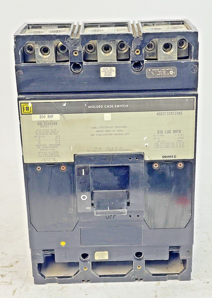 SQUARE D - MHL360008M SERIES 2 - CIRCUIT BREAKER - 800 A, 480 VAC, 3 POLE