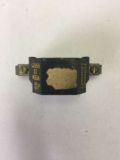 SQUARE D L2959-S1-W33A COIL 120V 60CY 110V 50CY