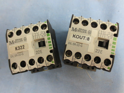 KLOCKNER-MOELLER DIL ER-22-G CONTACTOR RELAY - LOT of 2