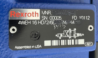 REXROTH 4WE6D62/EW110N9K4 DIRECTIONAL SOLENOID VALVE 120V 4WEH16D72/6E