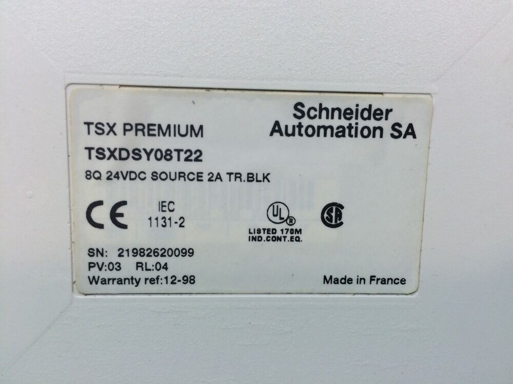 SCHNEIDER MODICON TSX PREMUIM 24VDC OUTPUT MODULE TSXDSY08T22