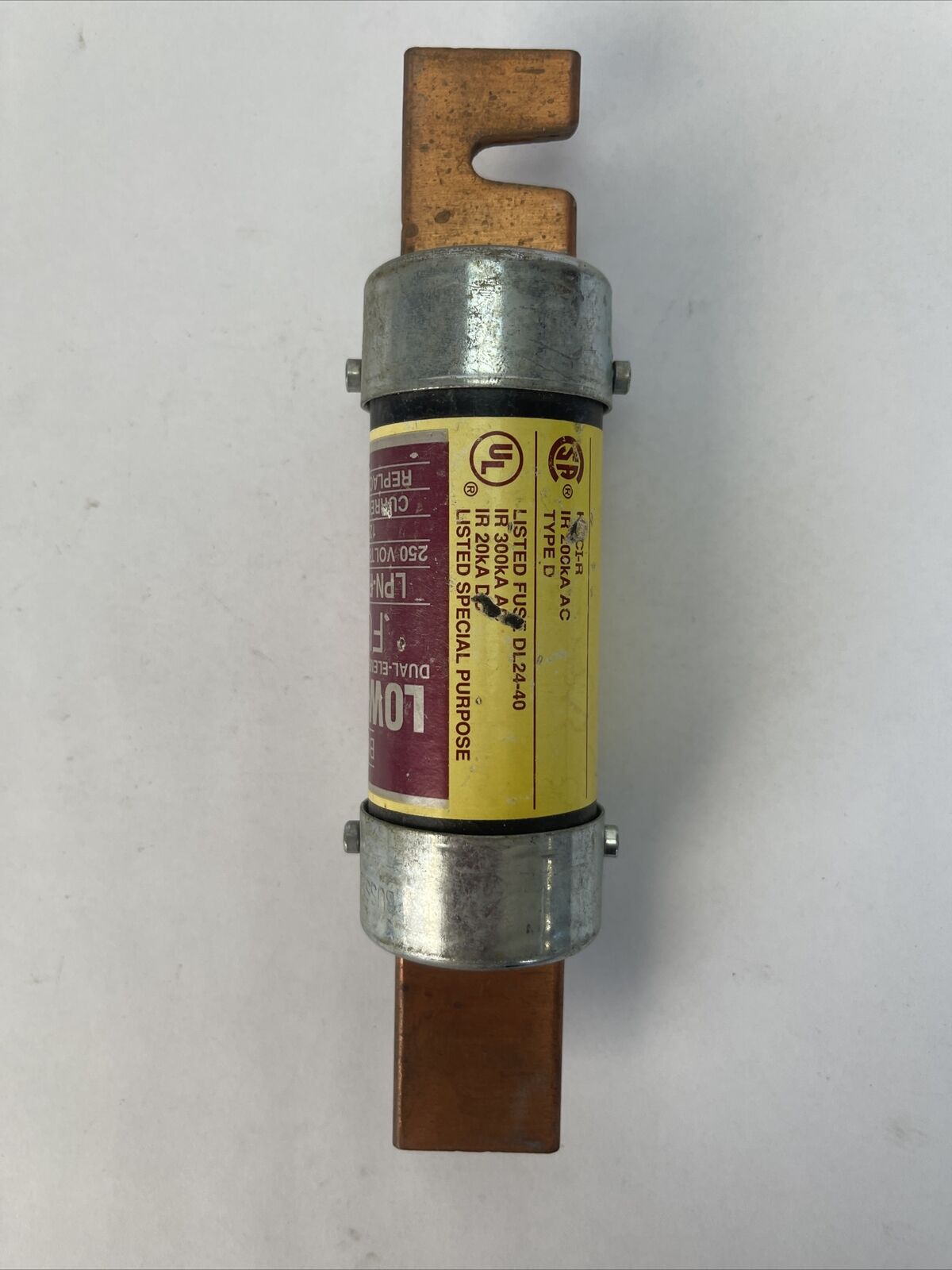 BUSS LPN-RK-200SP 250VAC 125VDC 125A LOW PEAK DUAL ELELMENT TIME-DELAY FUSE