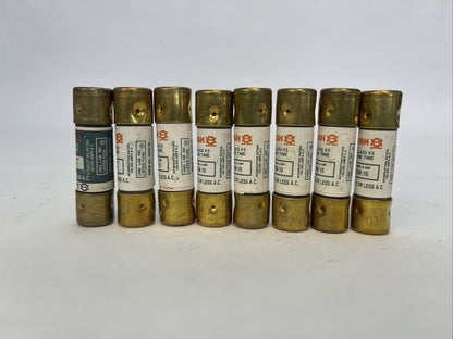 RELIANCE/BRUSH KON10 ONE TIME CLASS K5 FUSE 10AMP 250VAC (LOT OF 8)