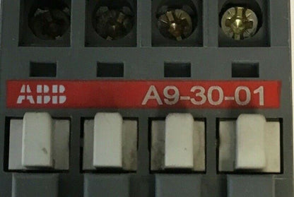 ABB A9-30-01 CONTACTOR 26A 1000VAC 7.5HP ***LOTOF5***