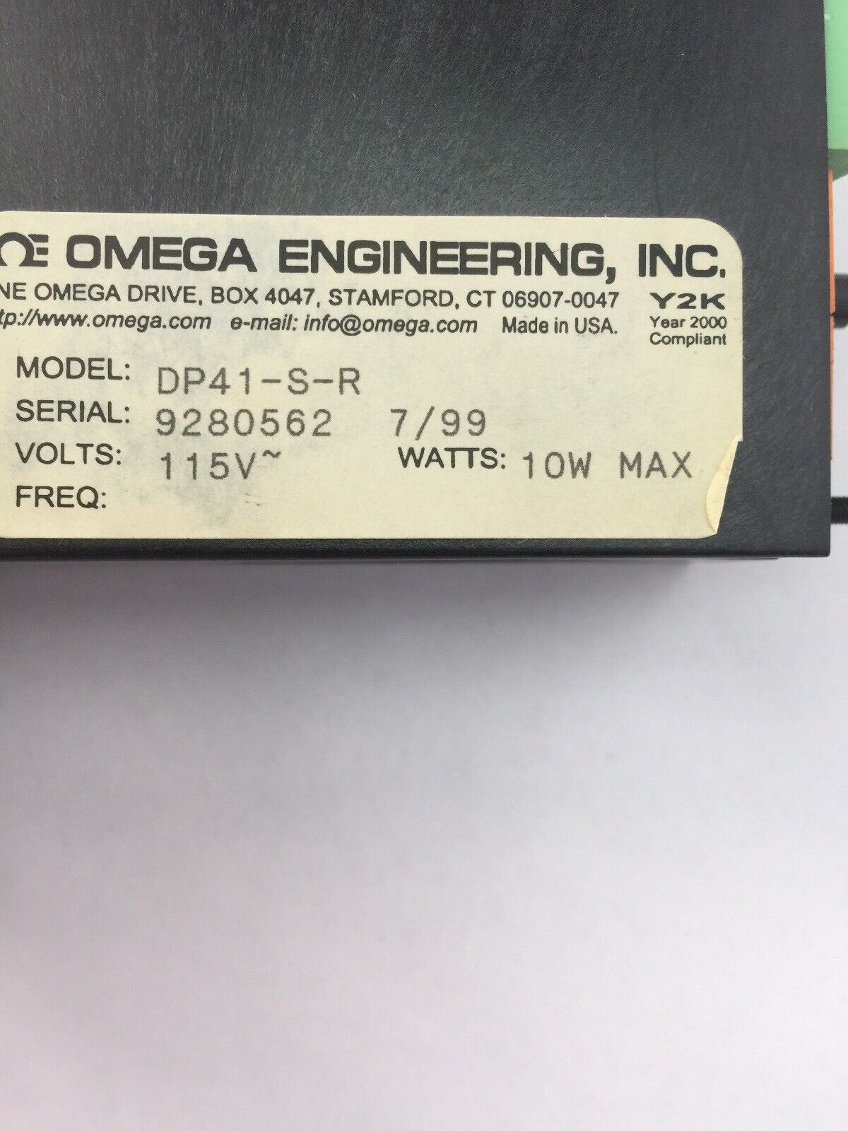 OMEGA ENGINEERING DP41-S-R STRAIN GAUGE INDICATOR 115VAC 10WATTS