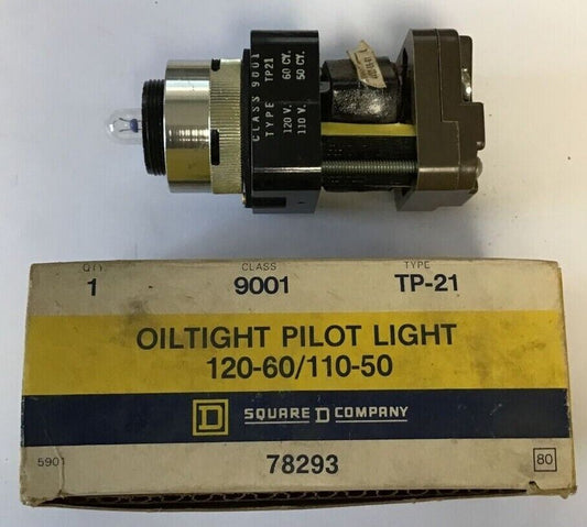 SQUARE D 9001 TP-21 OILTIGHT PILOT LIGHT 120V-110V 60/50CY