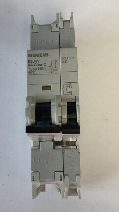 SIEMENS 5SJ4101-7HG41 CIRCUIT BREAKER 4A AUXILIARY CIRCUIT SWITCH