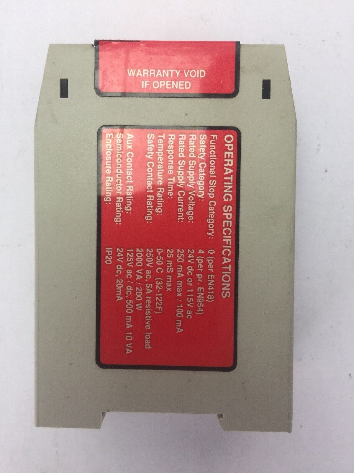 BANNER ES-GA-5A MACHINE SAFETY RELAY 24VDC OR 115VAC 250mA / 100mA