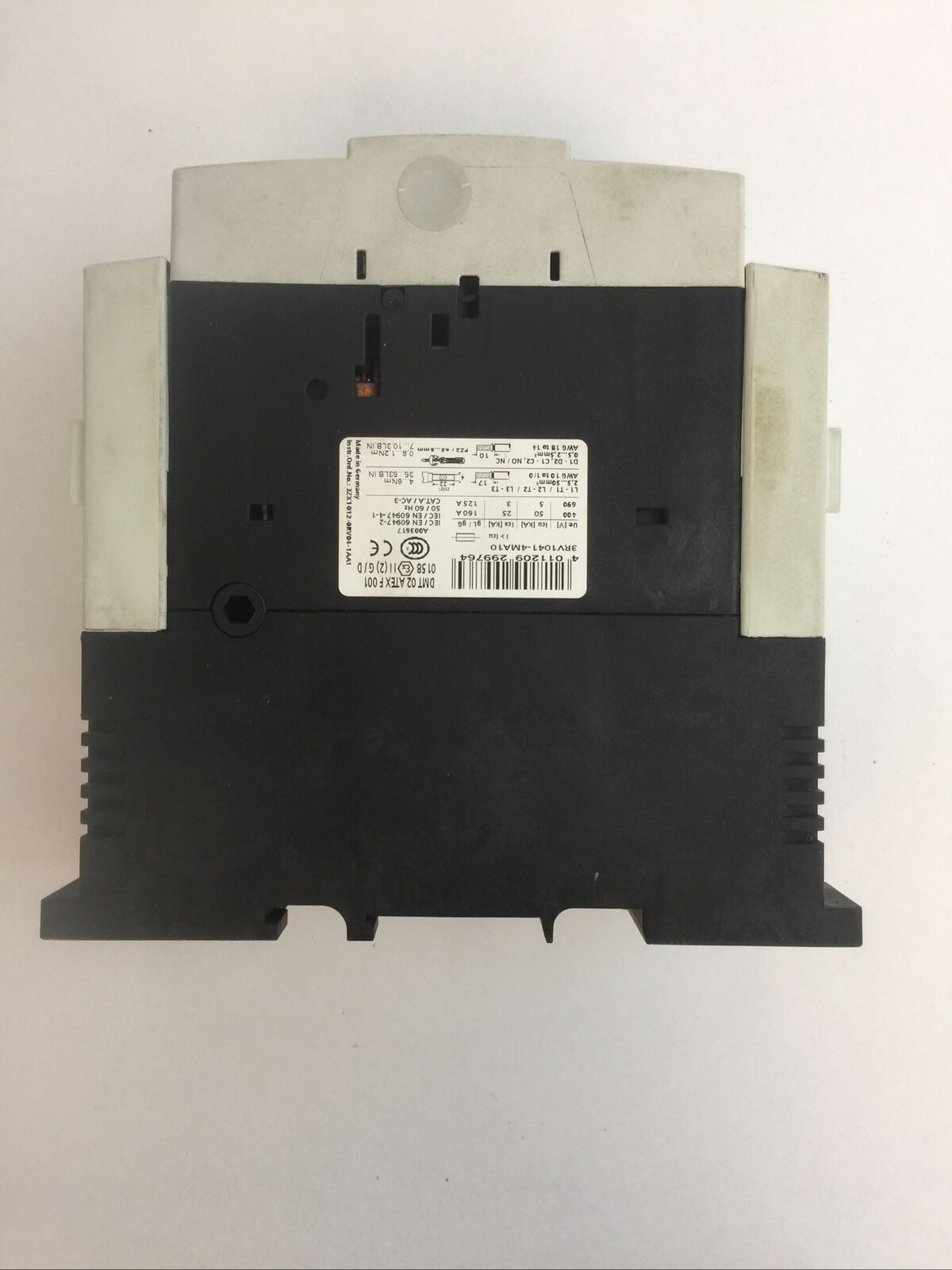 SIEMENS 3RV1041-4MA10 CIRCUIT BREAKER 100A 600VAC 3PH 100HP