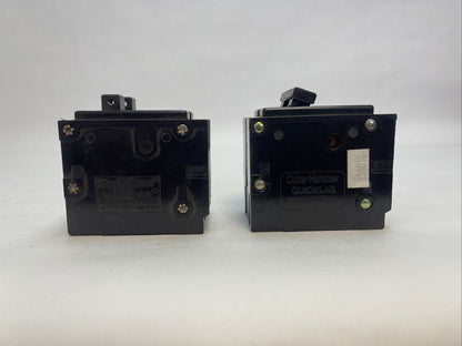 CUTLER HAMMER / WESTINGHOUSE HQP2020 CIRCUIT BREAKER 20A 2P 120/240VAC(LOT OF 2)