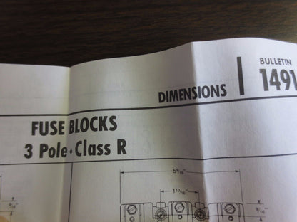 ALLEN-BRADLEY 1491-R333 FUSE BLOCK 61-100A 250-600V, 3P - CLASS R - NEW SURPLUS