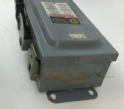 SQUARE D HU361AWK SAFETY SWITCH NON FUSIBLE 30A SER.F1 50/60HZ