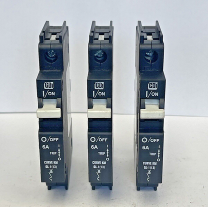 CBI *LOT OF 3* - IEC 60947-2 - MINIATURE CIRCUIT BREAKERS - 5 KVA, 25 ICU, 240 V