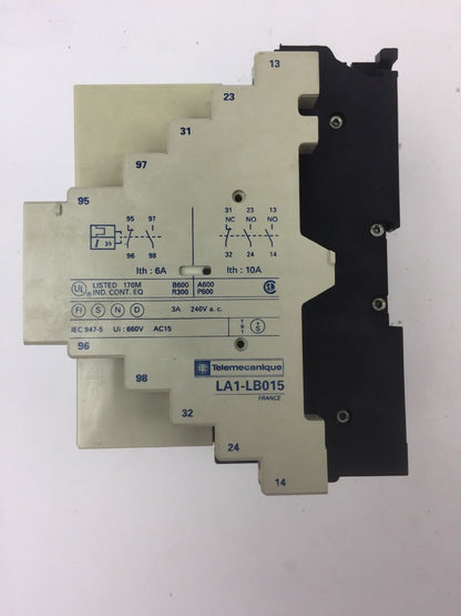 TELEMECANIQUE LD5LB130 REVERSING STARTER WITH LA1-LB015
