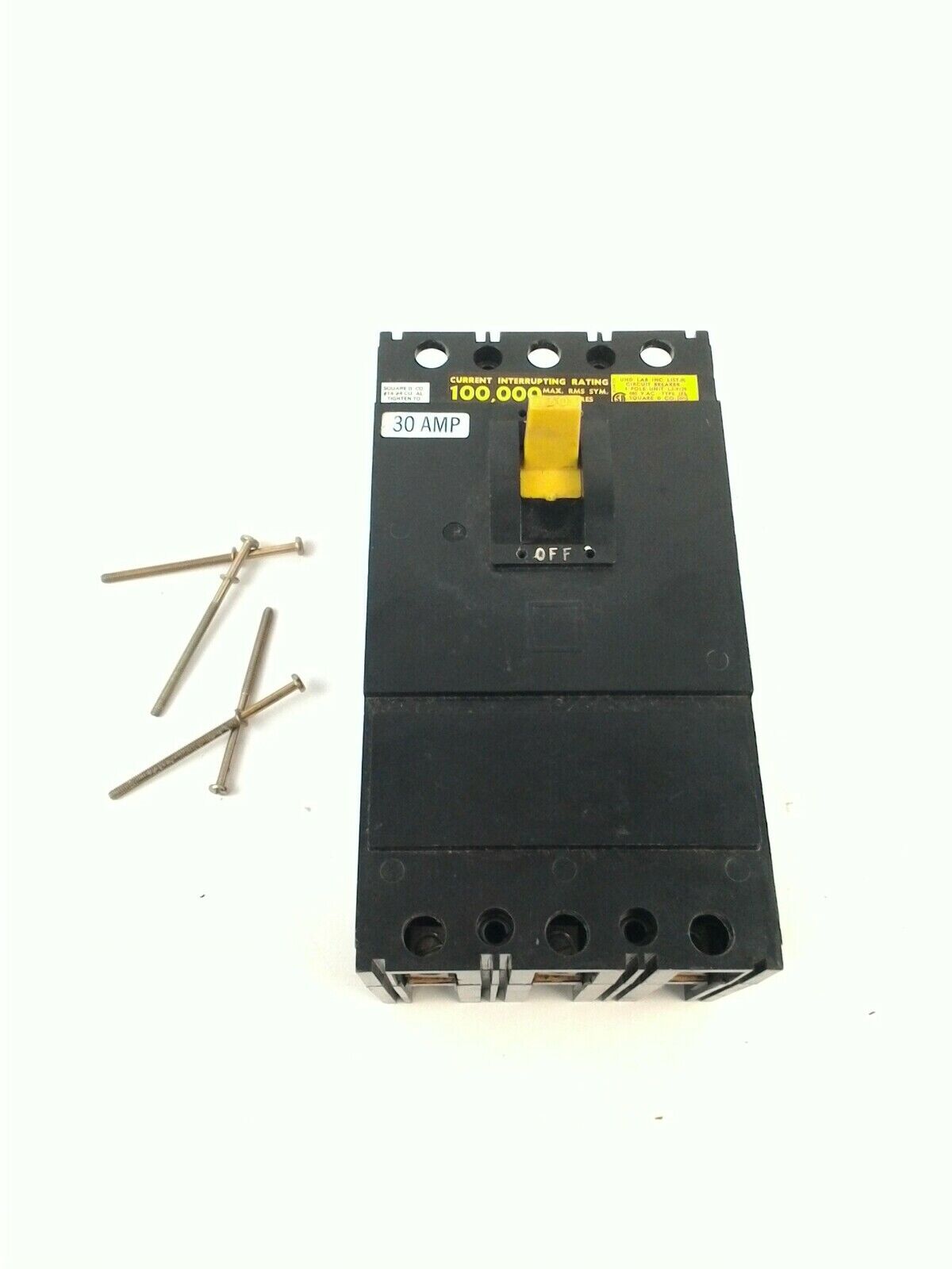 SQUARE D IFL 34030A2 CIRCUIT BREAKER 3 POLE 480VAC 30 AMP