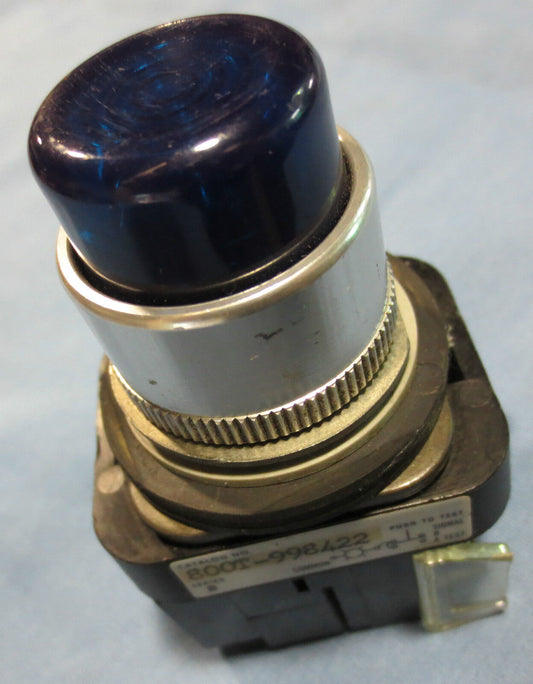 ALLEN-BRADLEY 800T-998422 Ser. B ILLUMINATED PUSH BUTTON BLUE