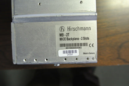 HIRSCHMANN MM2-4TX1 MICE MEDIA MODULES (2) on MB-2T MICE BACKPLANE