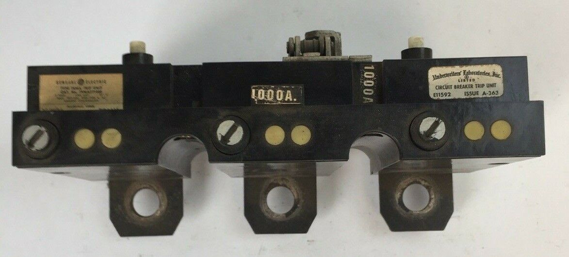 GE TKMA3T1000 CIRCUIT BREAKER TRIP UNIT 1000 AMP 3 POLE MAG TRIP ADJ 3000-7200A